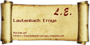 Lautenbach Ernye névjegykártya